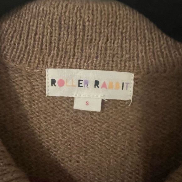 Roller Rabbit alpaca blend Pink and Brown Striped Sweater size S (i132) - Picture 2 of 7